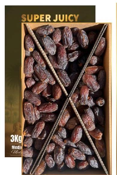 Super Juicy — Original Aziz organic Medjool date carton