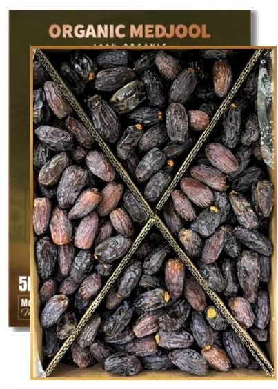 444 — Original Aziz organic Medjool date carton