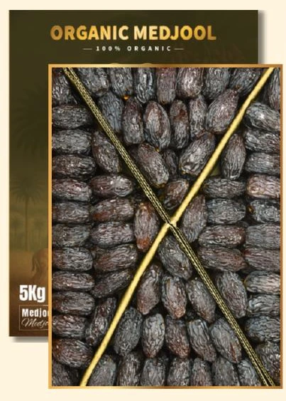Super Jumbo Premium — Original Aziz organic Medjool date carton