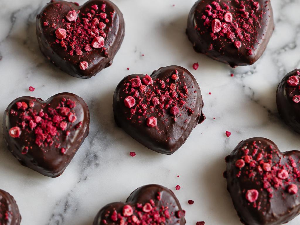 Chocolate date hearts
