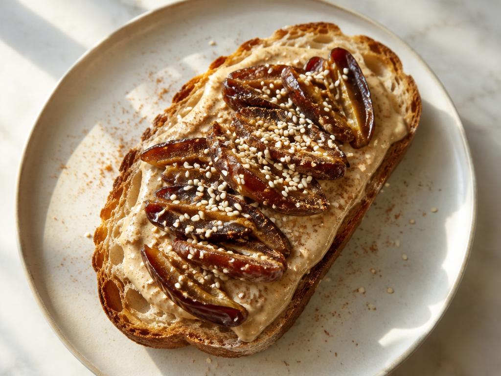 Date & tahini toast