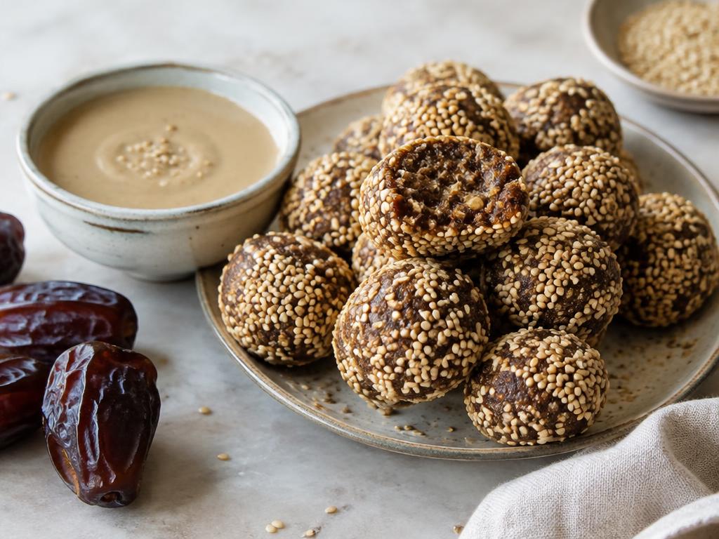 Tahini sesame energy balls