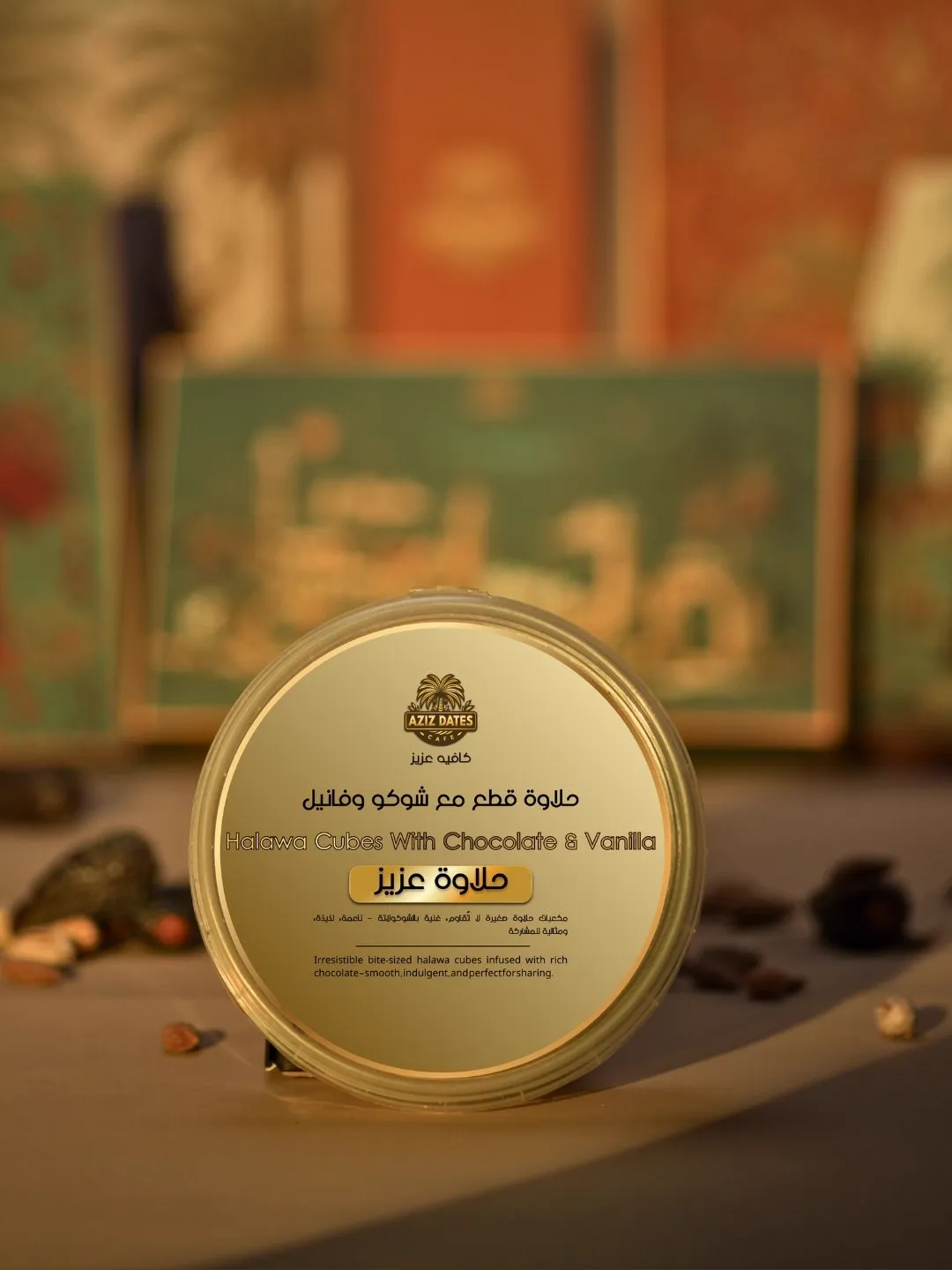 حلاوة بالشوكولاتة البيضاء والفانيليا